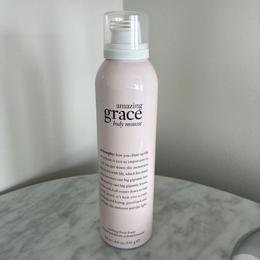 Philosophy Amazing Grace Cooling Body Mousse Moisturizer Fizzy Foam Pink